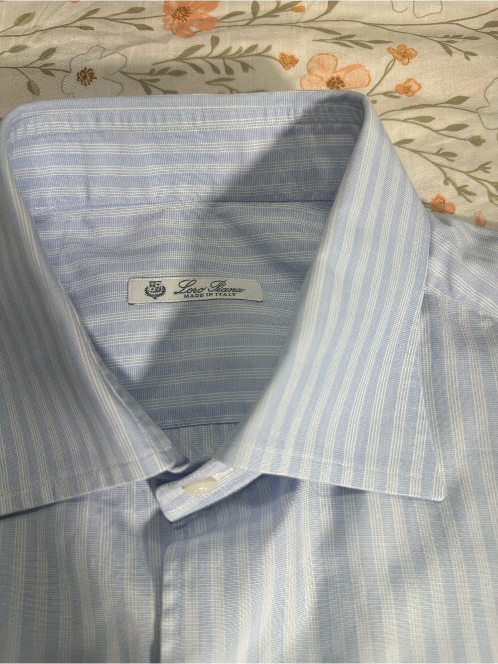 Loro Piana Men's striped Dress Shirt Made in Italy size 16.5/ 42